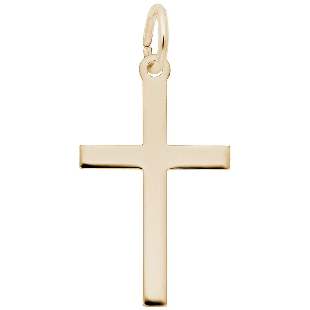 Rembrandt Charms - Medium Plain Cross Charm - 4903