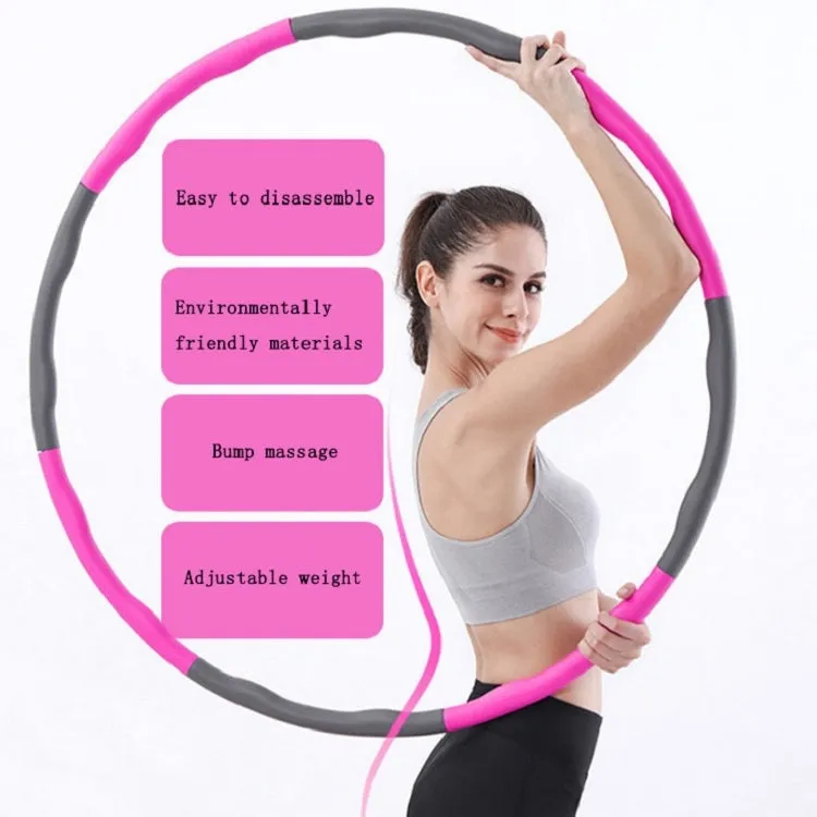 Removable Foam Thin Waist Fitness Ring(Pink Gray 8 Sections)