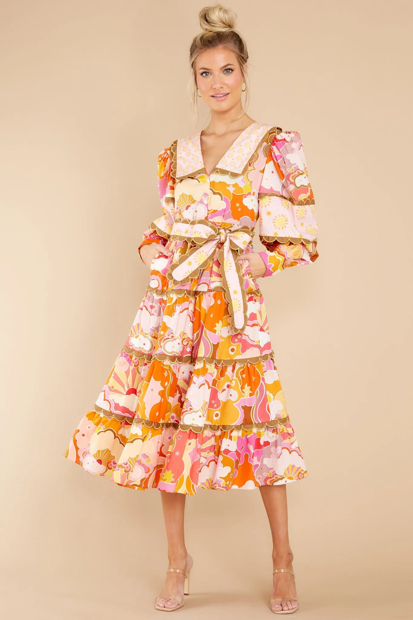 Rosalinda Orange Multi Dress