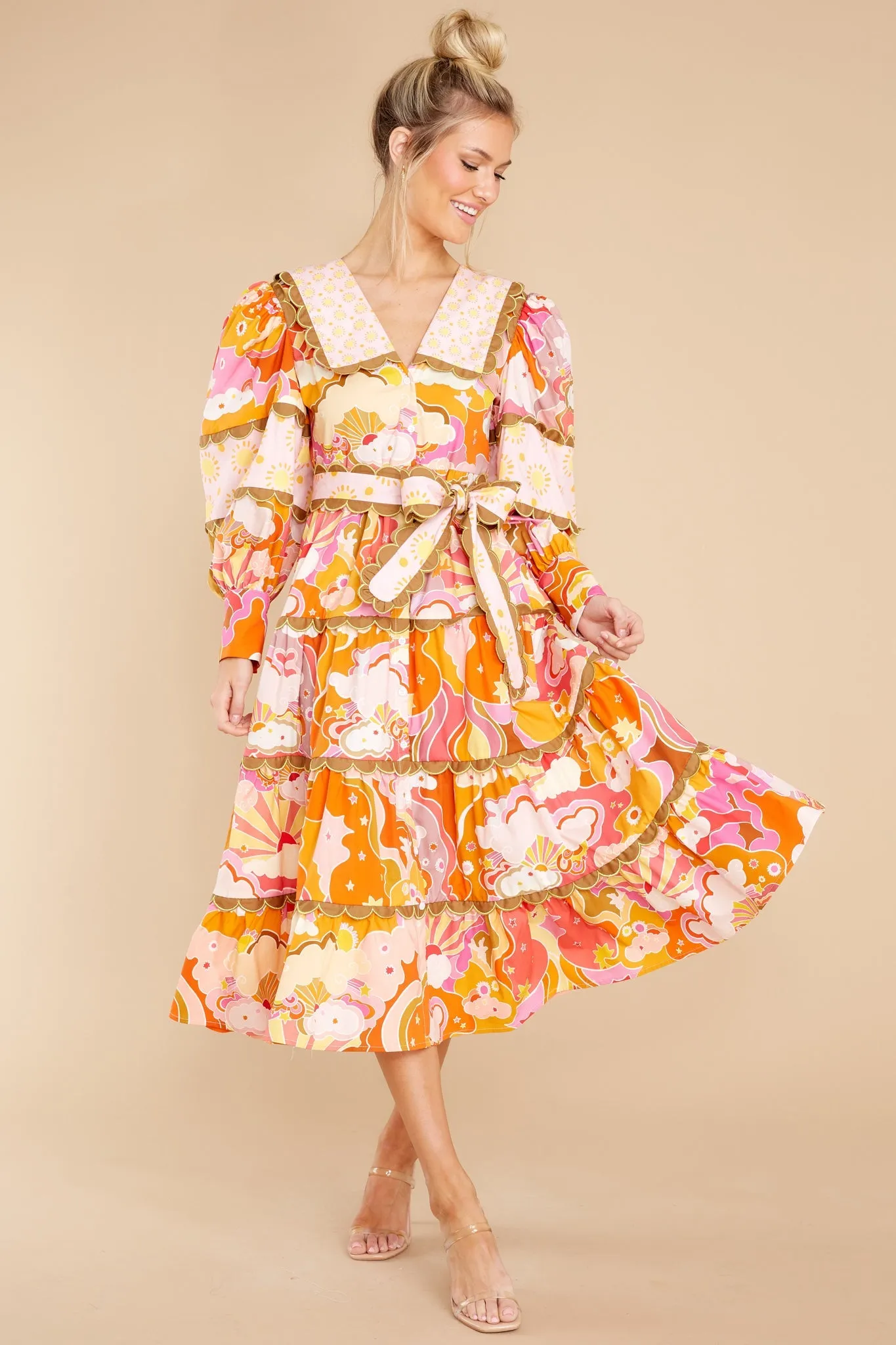 Rosalinda Orange Multi Dress