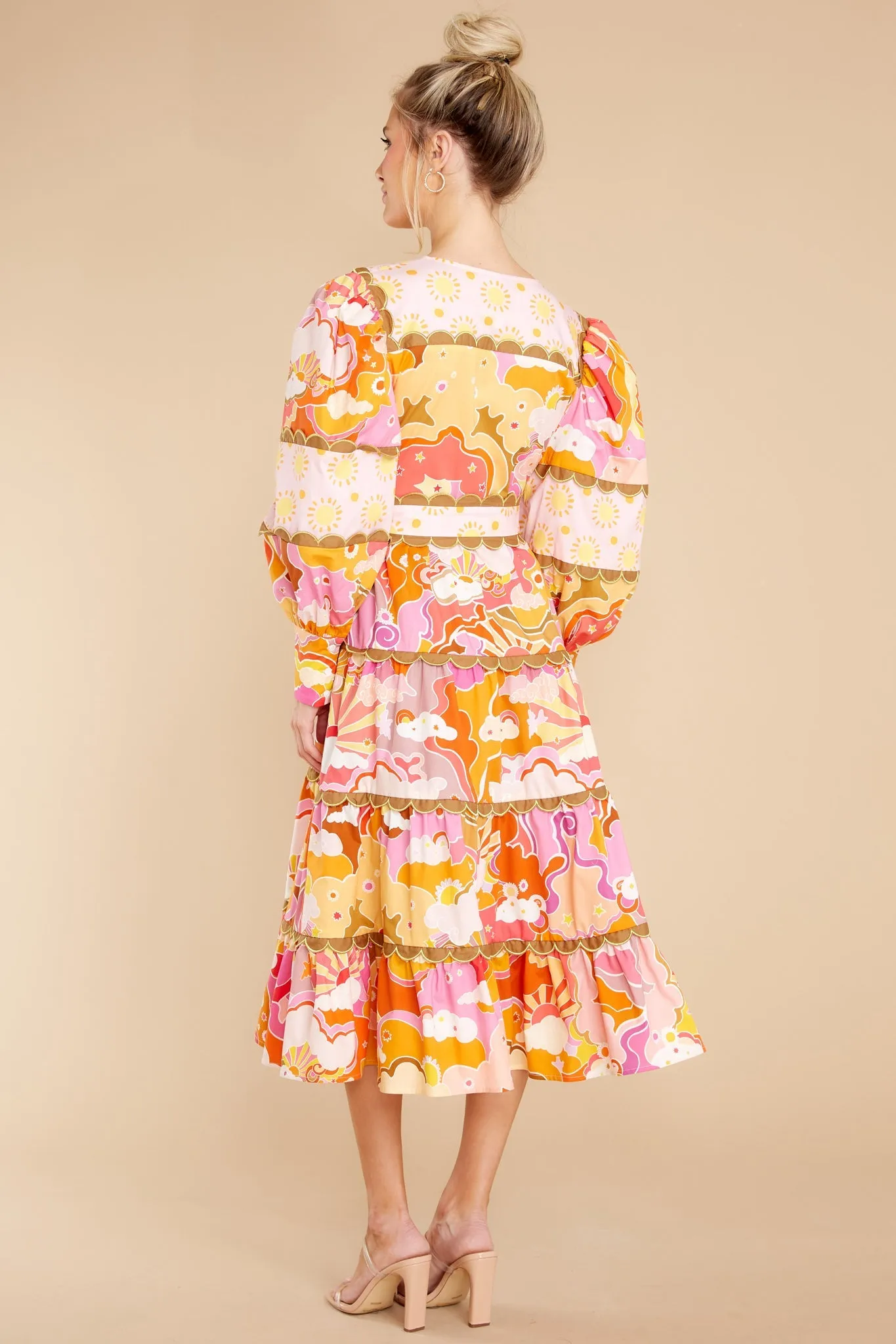 Rosalinda Orange Multi Dress