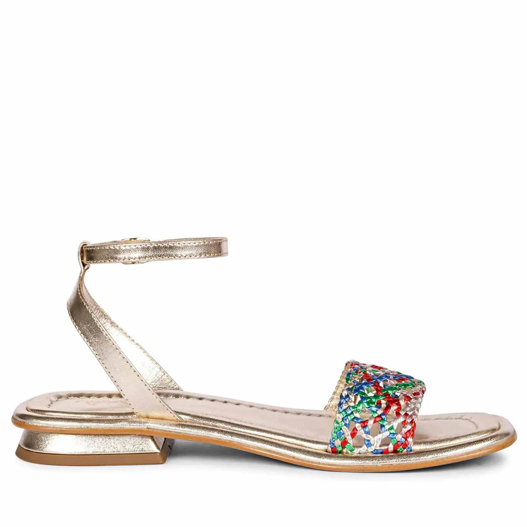 Saint Catalina Multi Leather Flat Sandal