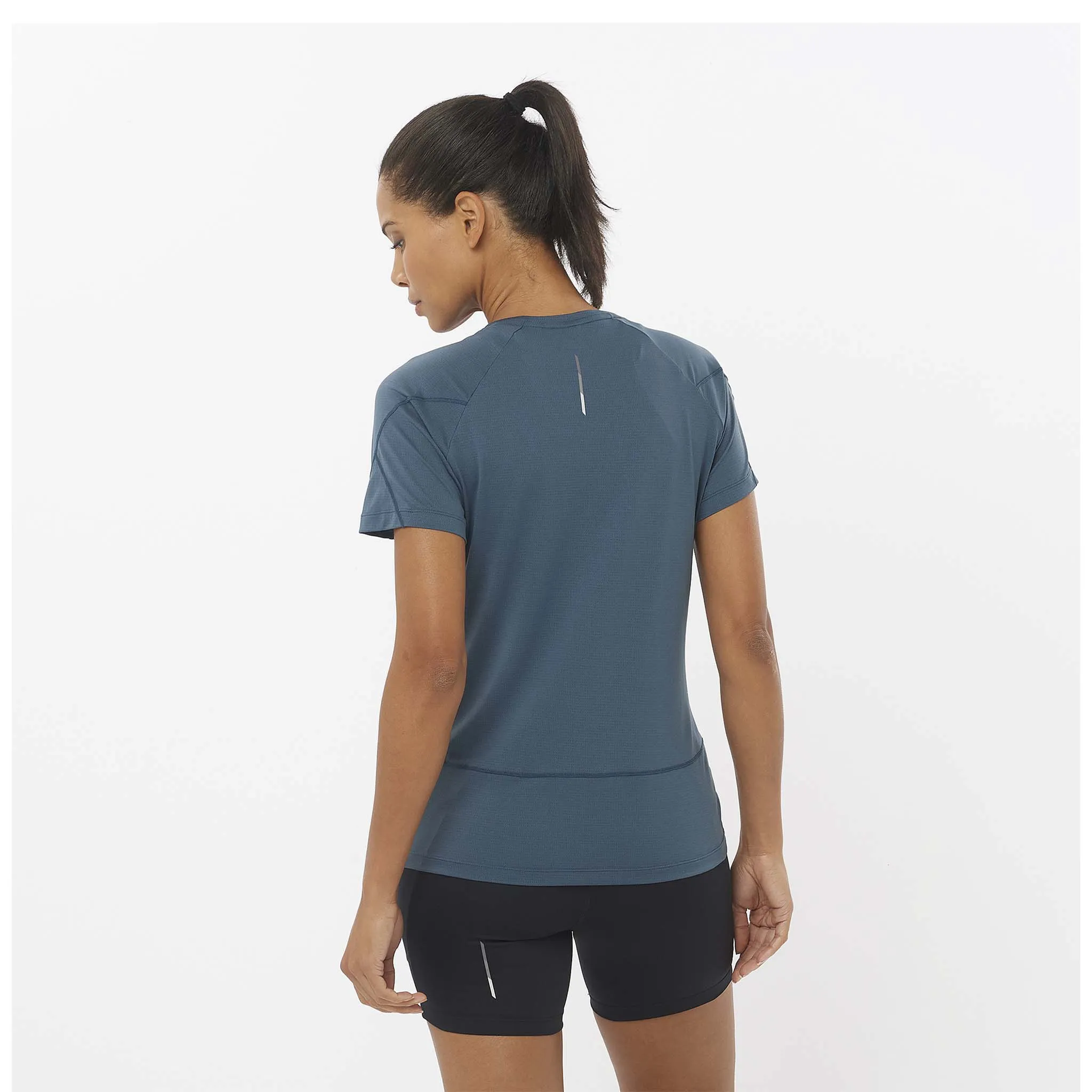 Salomon | Women's Cross Run Short Sleeve T-Shirt - Midnight Navy