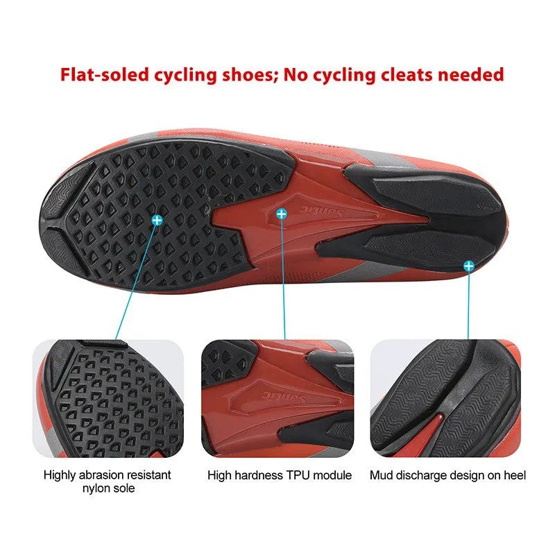 Santic Apollo 2.0 Red Men Lockless Cycling Shoes Cleats not Compatible