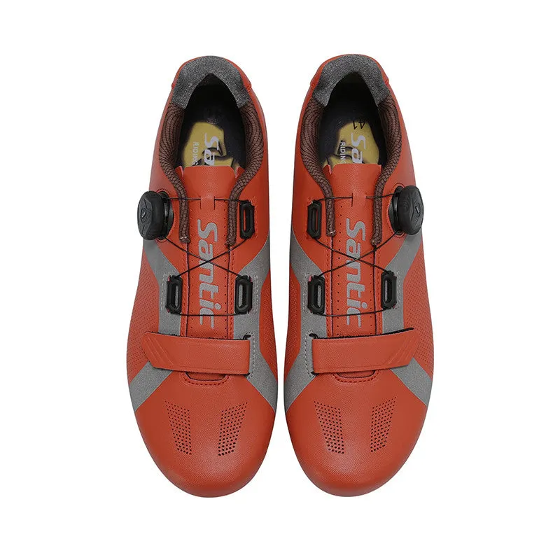 Santic Apollo 2.0 Red Men Lockless Cycling Shoes Cleats not Compatible