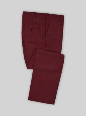 Scabal Maroon Wool Pants