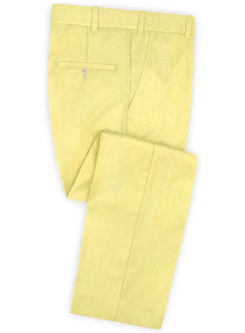 Scabal Yellow Wool Pants