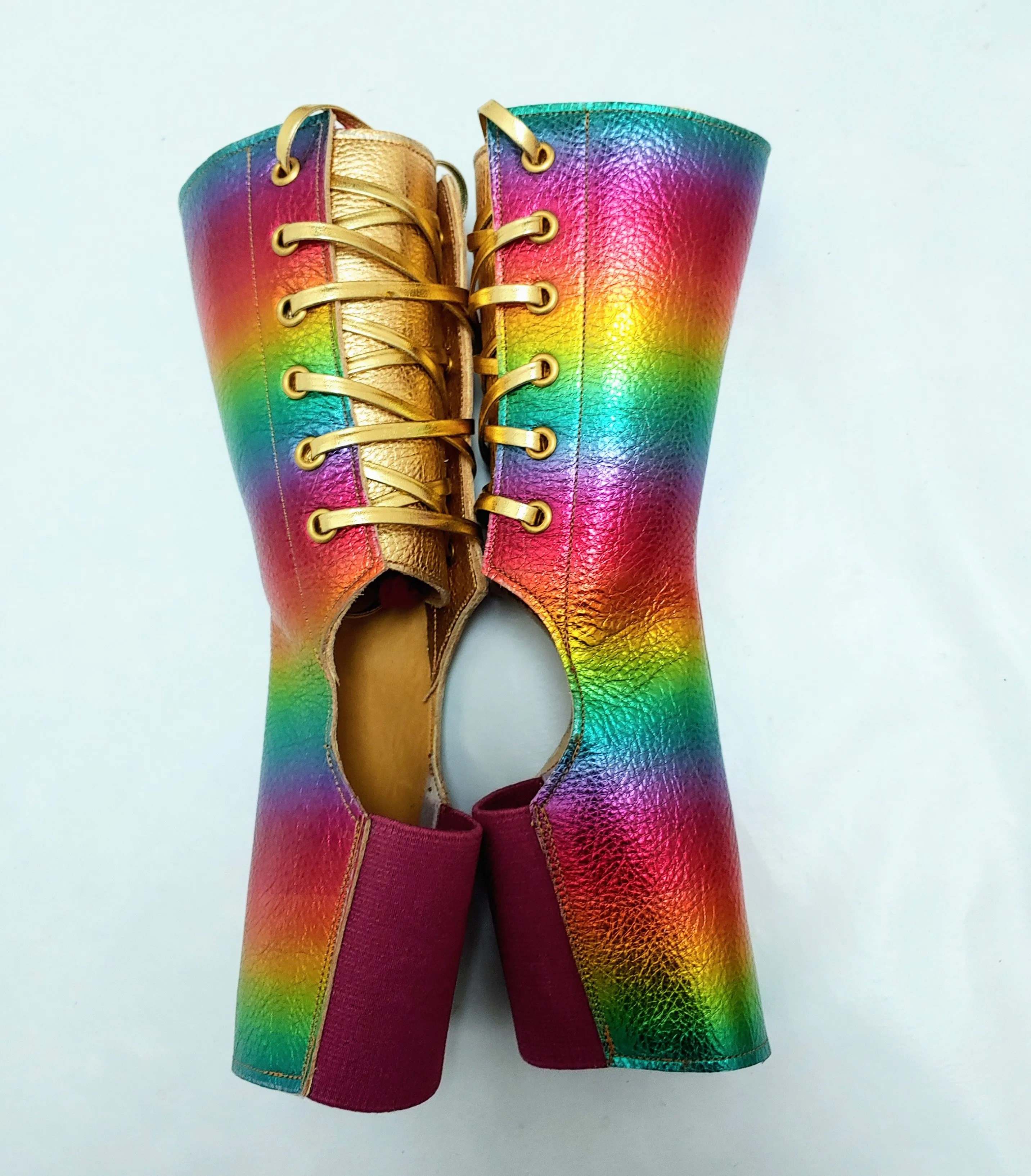 Short Aerial boots in RAINBOW Metallic