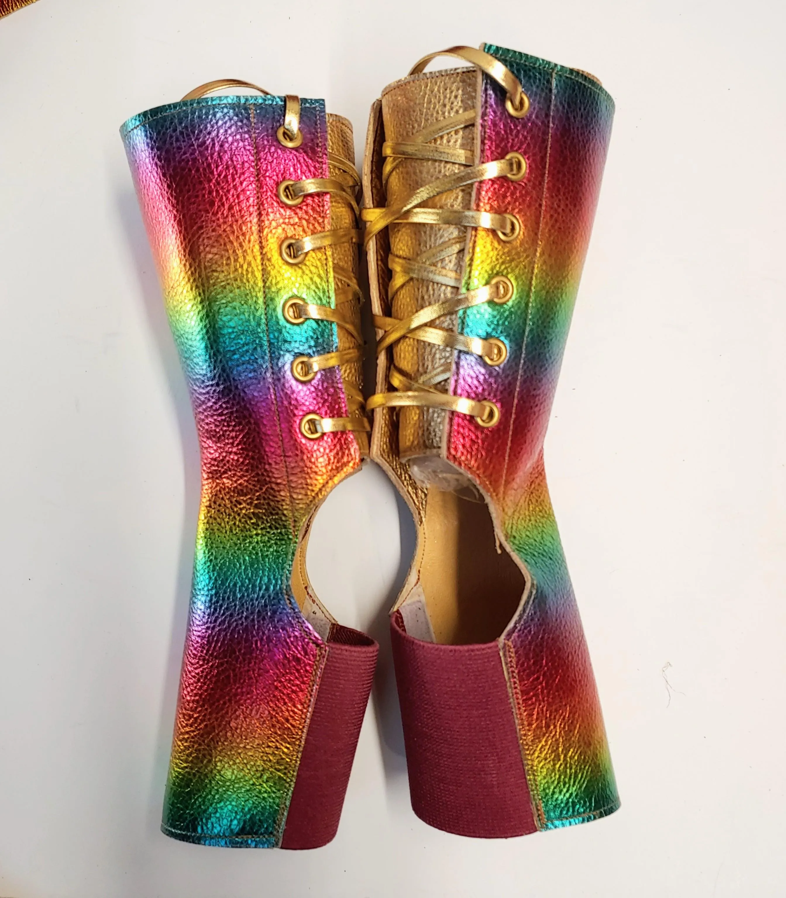 Short Aerial boots in RAINBOW Metallic