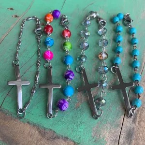 Sideways Cross Bracelets