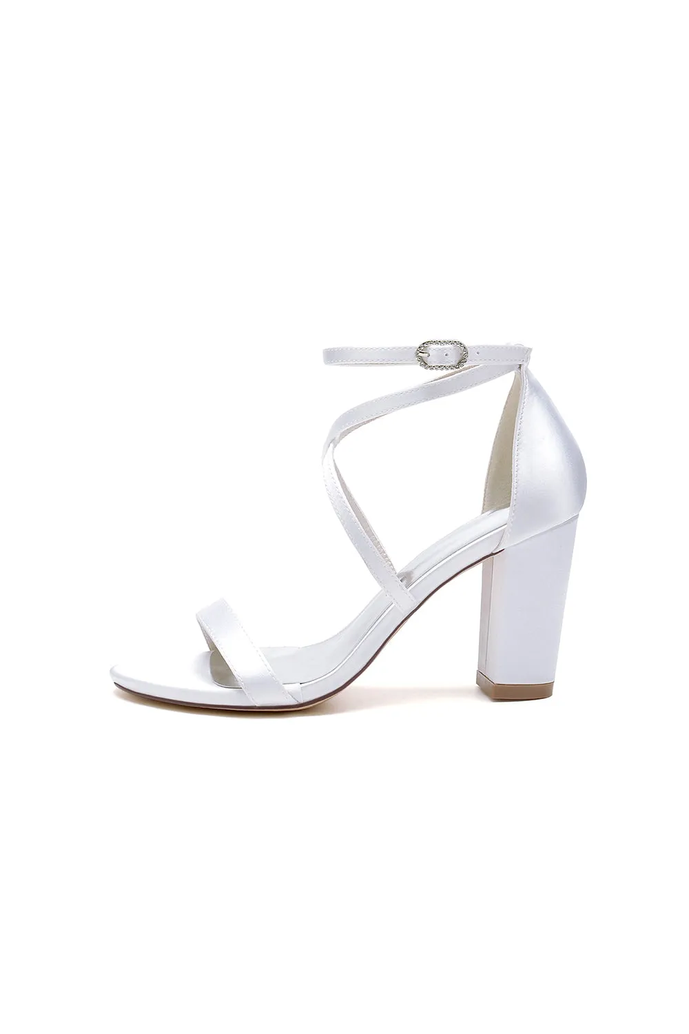 Simple Open Toe Cross Strap High Heels