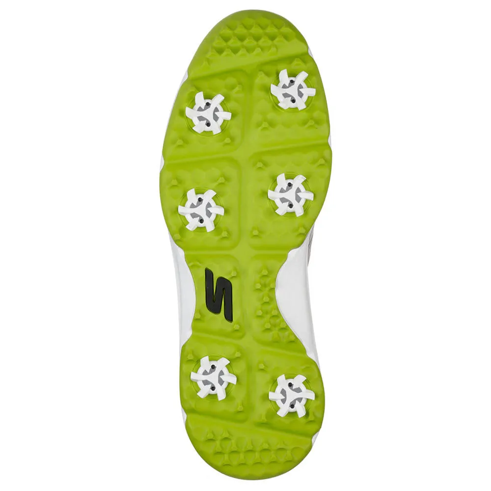 Skechers Go Golf Torque Spiked Waterproof Shoes - Grey/Lime