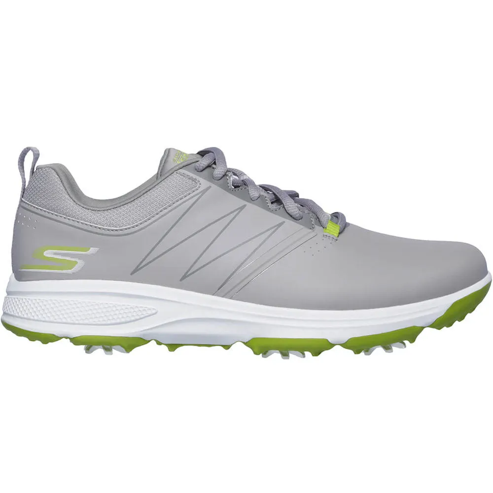 Skechers Go Golf Torque Spiked Waterproof Shoes - Grey/Lime