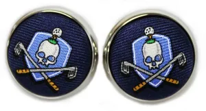 Skull & Cross-Clubs: Cufflinks - Navy