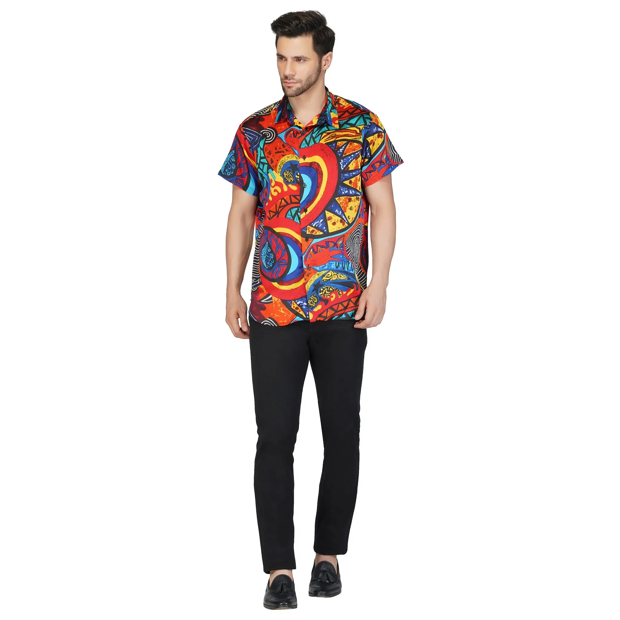 SLAY. Men's Abstract Print Designer Shirt