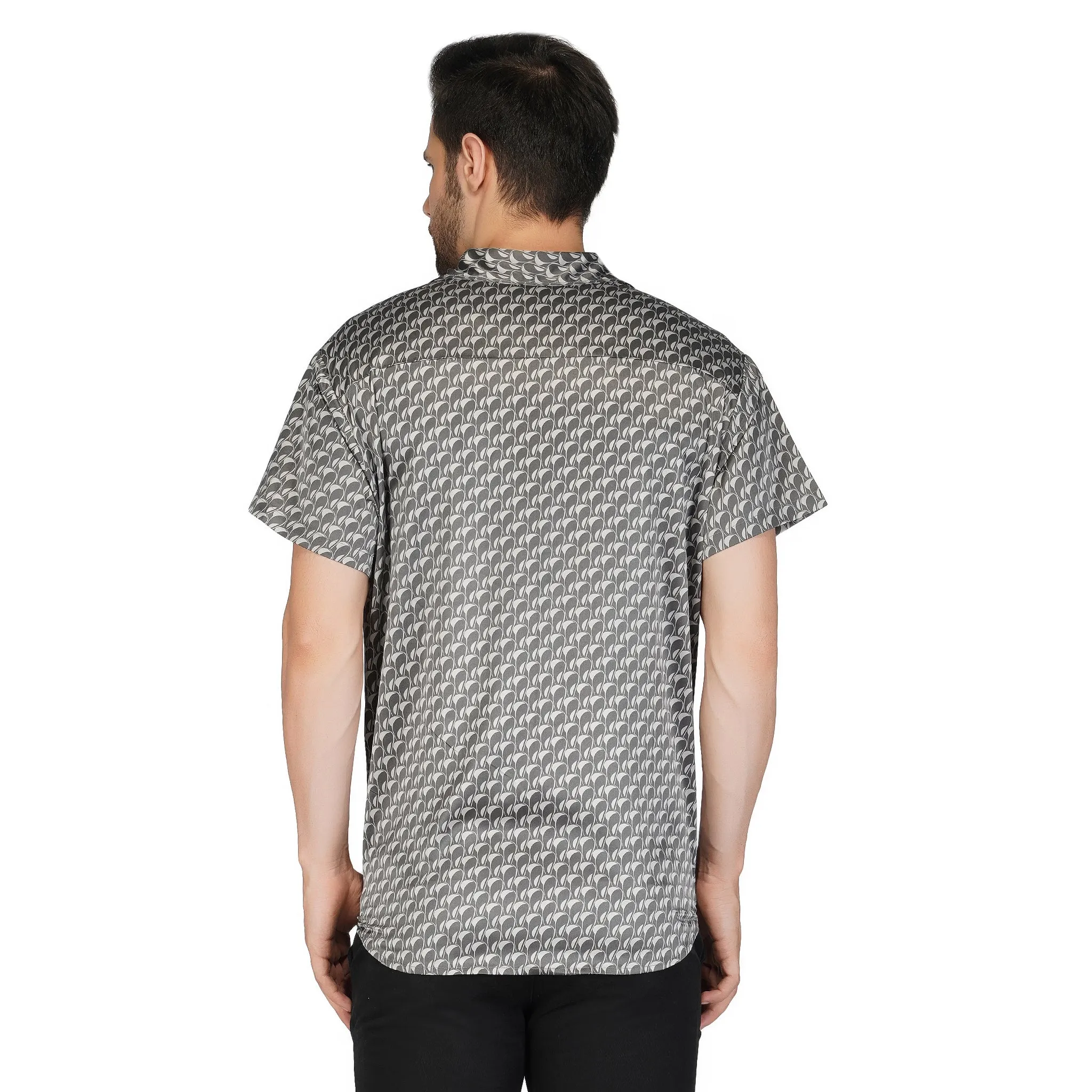 SLAY. Men's Fish Eye Pattern Designer Shirt