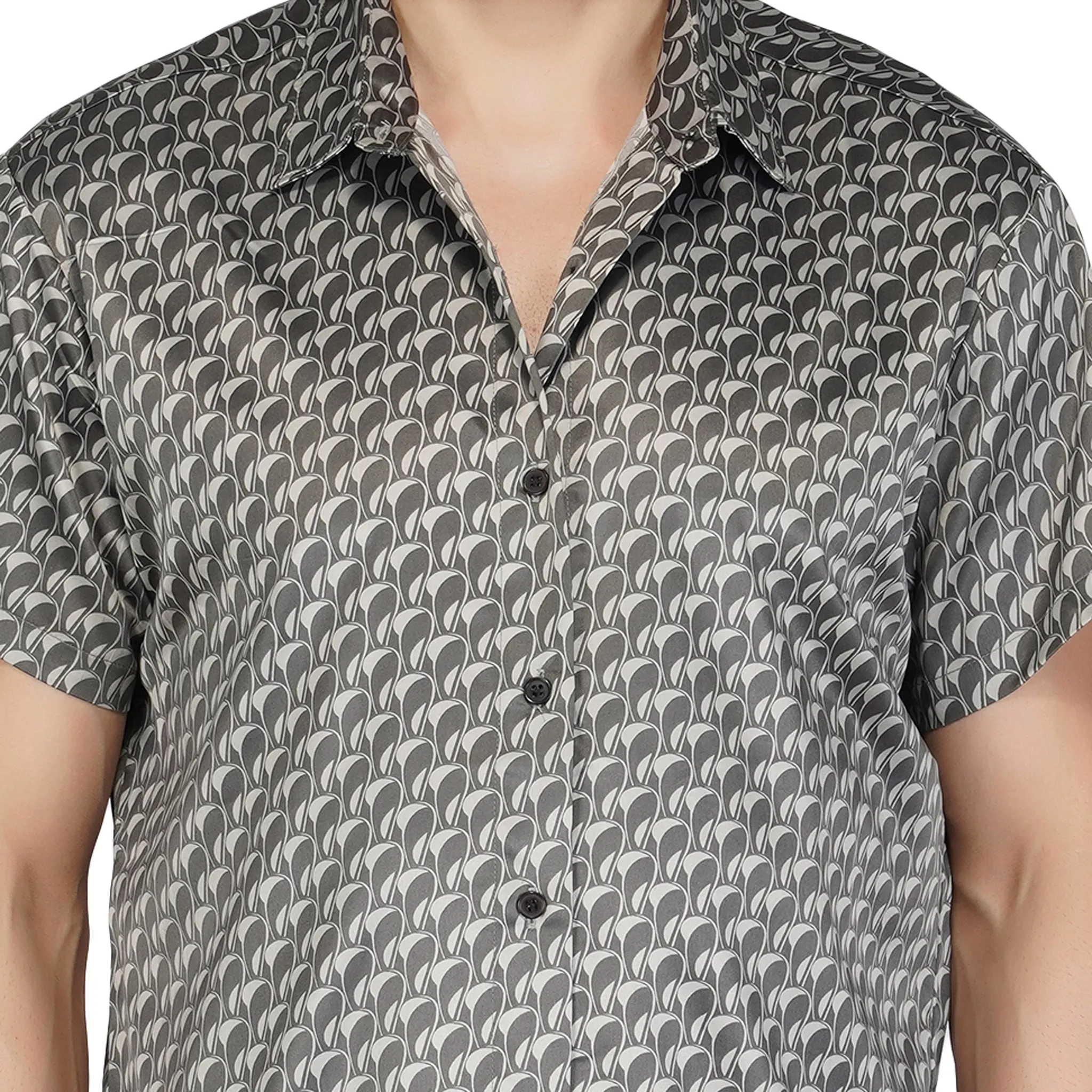 SLAY. Men's Fish Eye Pattern Designer Shirt