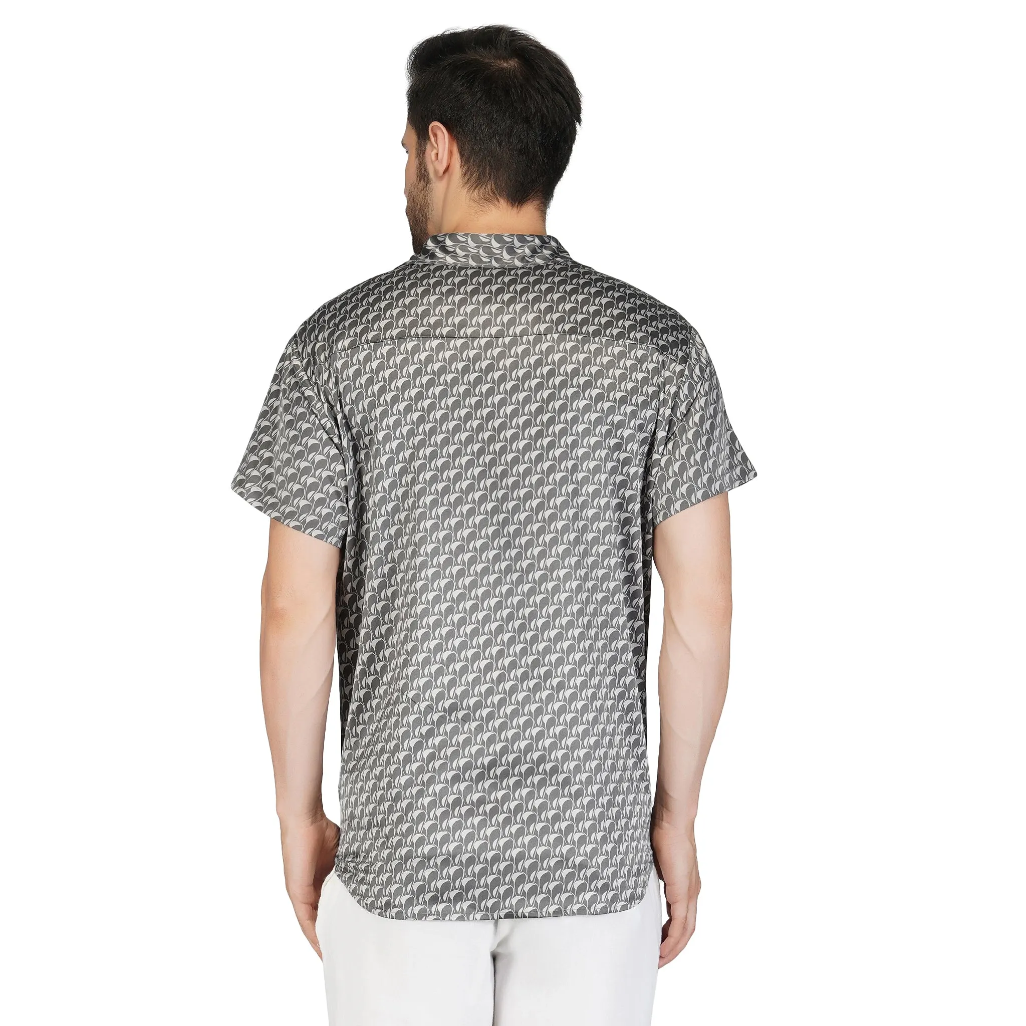 SLAY. Men's Fish Eye Pattern Designer Shirt