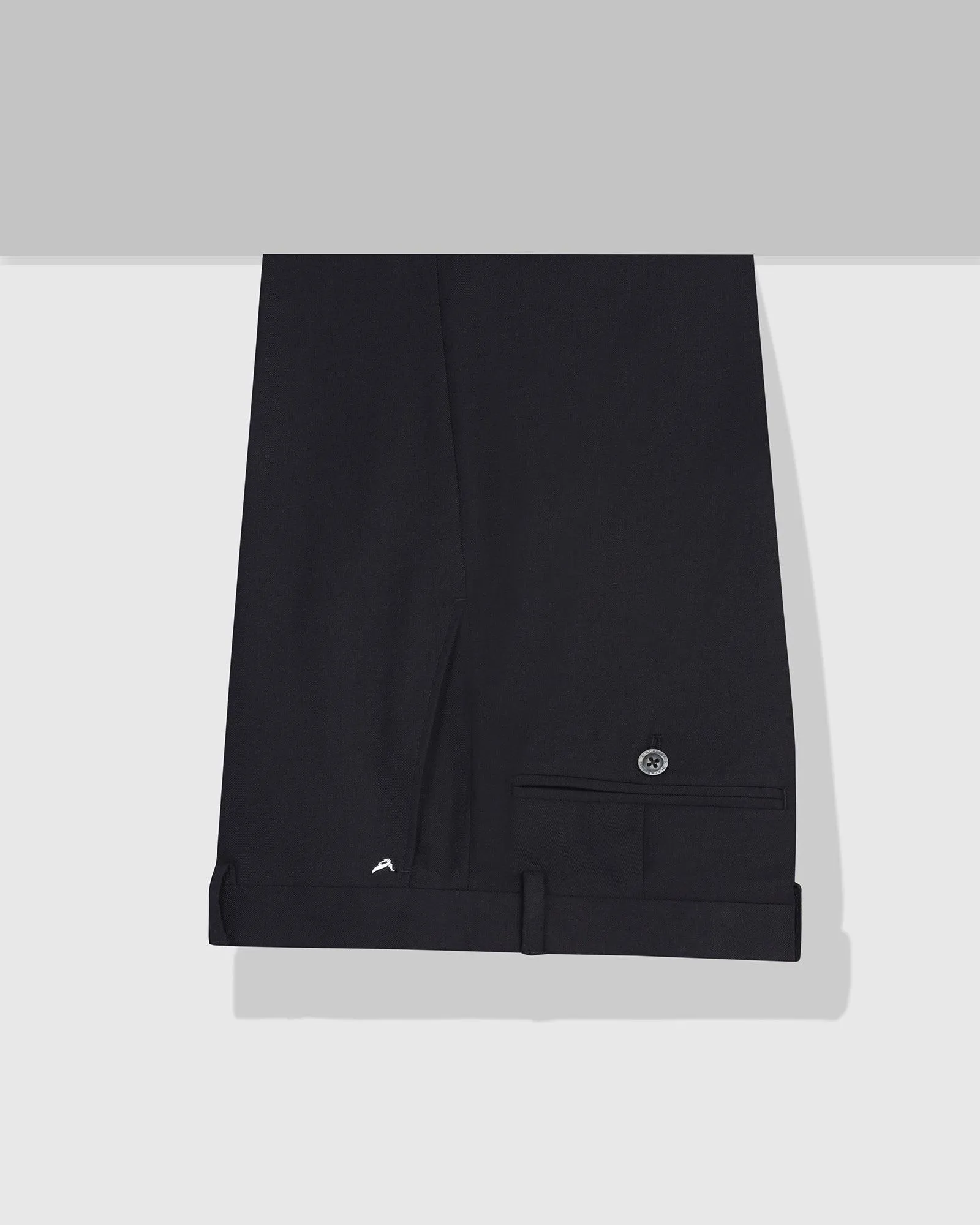 Slim Comfort B-95 Formal Black Solid Trouser - Himalayan