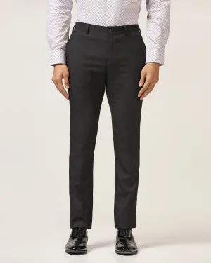 Slim Comfort B-95 Formal Black Textured Trouser - Iron