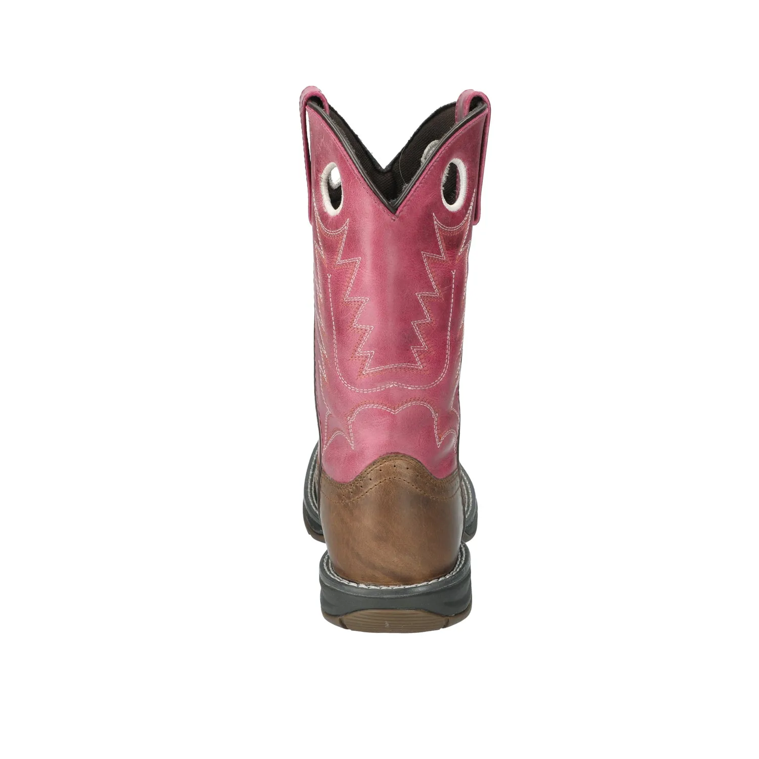 Smoky Mountain Boots Womens Prairie Brown Oil/Pink Leather Cowboy Boots