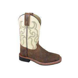 Smoky Mountain Kid's Scout Western Square Toe Brown Cream Boots