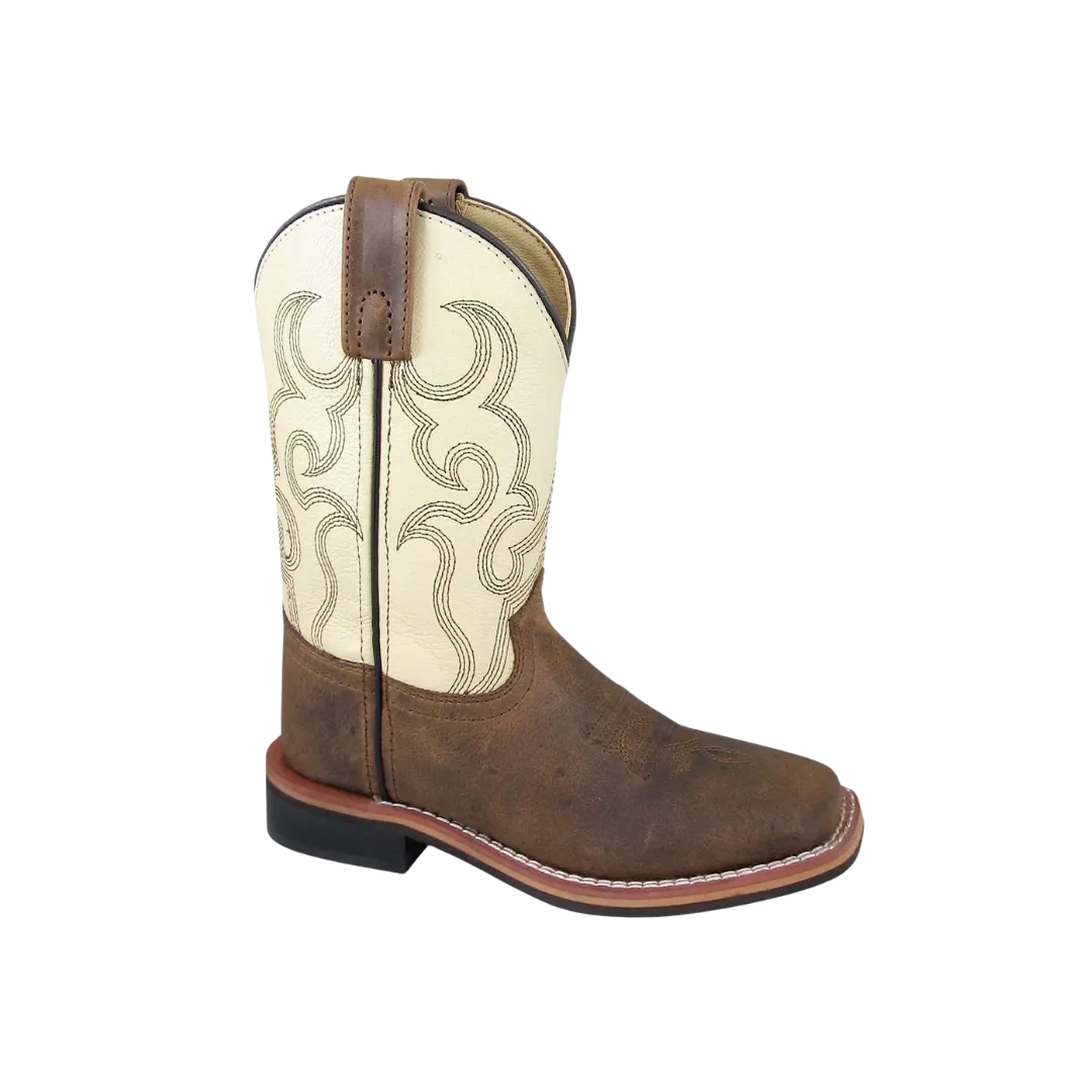 Smoky Mountain Kid's Scout Western Square Toe Brown Cream Boots