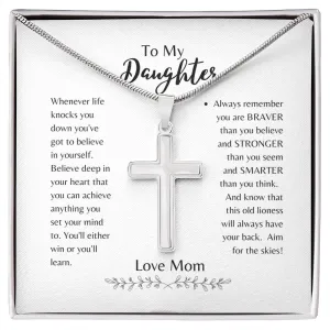 Stainless Steel Cross Necklace to my Daughter