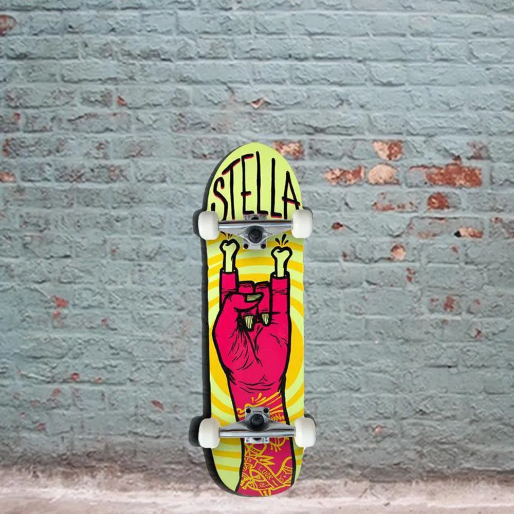 Stella Bottle Opener Hell Horns 32" Longboard Skateboard