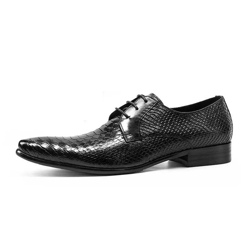 SuaveLuxe Exotic Retro Lace-up Wingtip Oxford Shoes