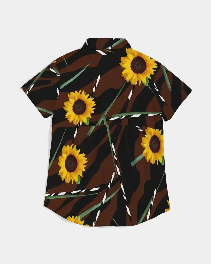 Sunflower Wild Women's Short Sleeve Button Up