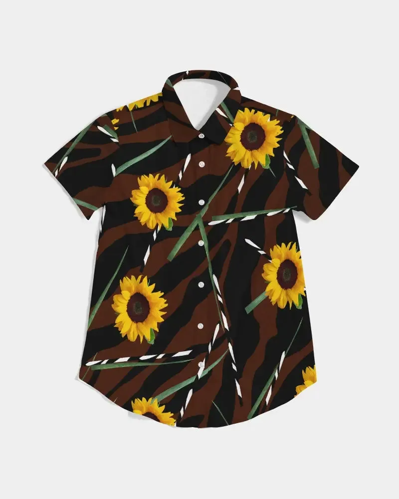 Sunflower Wild Women's Short Sleeve Button Up