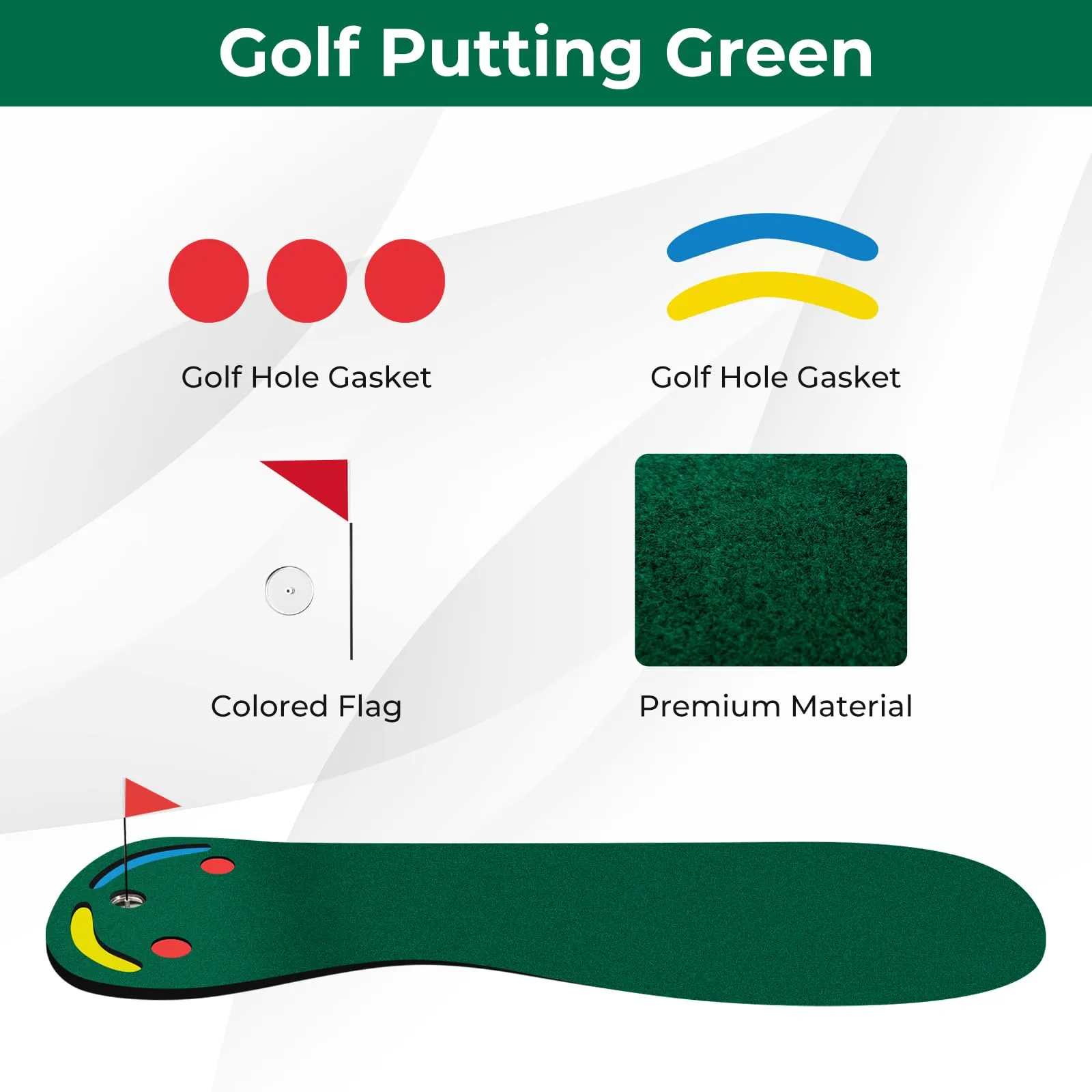 Tangkula 10 FT x 3 FT Golf Putting Green, Golf Putting Mat for Indoor & Outdoor Practice