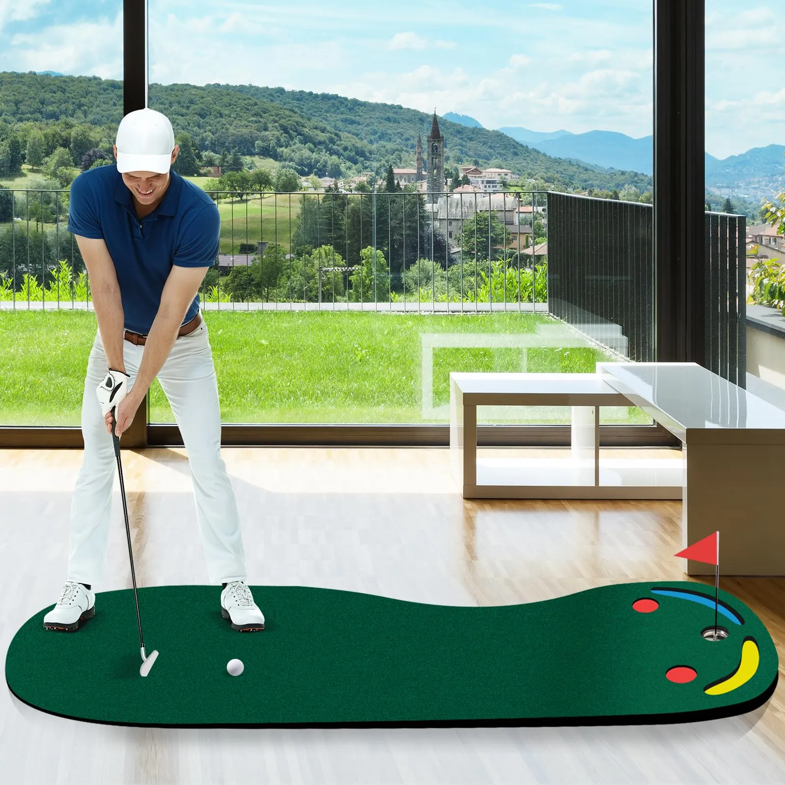 Tangkula 10 FT x 3 FT Golf Putting Green, Golf Putting Mat for Indoor & Outdoor Practice