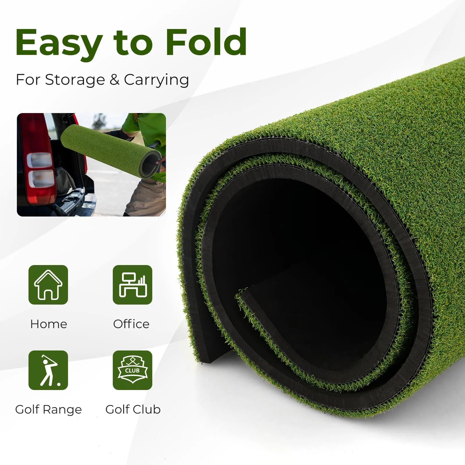 Tangkula Golf Hitting Mat, Artificial Turf Mat for Indoor/Outdoor Golf Practice