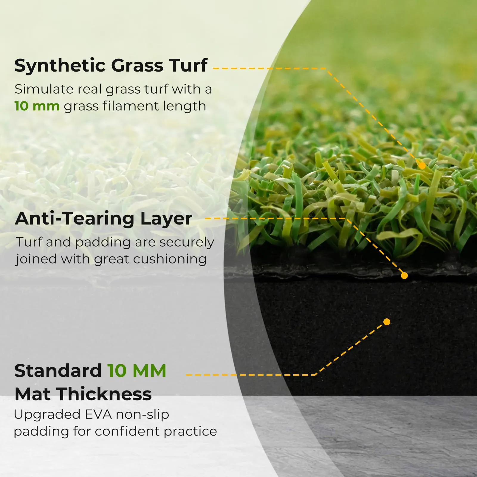 Tangkula Golf Hitting Mat, Artificial Turf Mat for Indoor/Outdoor Golf Practice