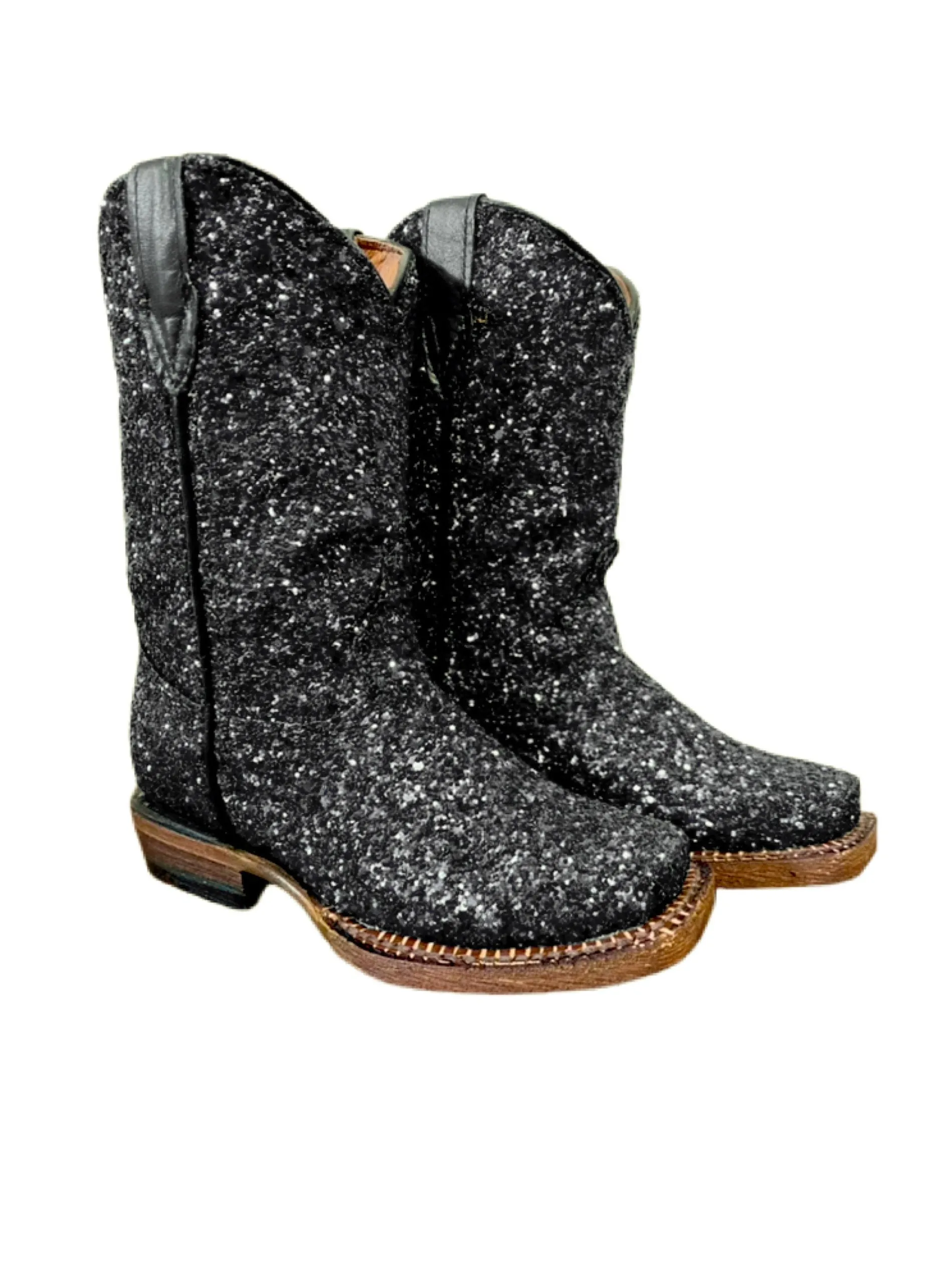 Tanner Mark Black Sparkle Boots