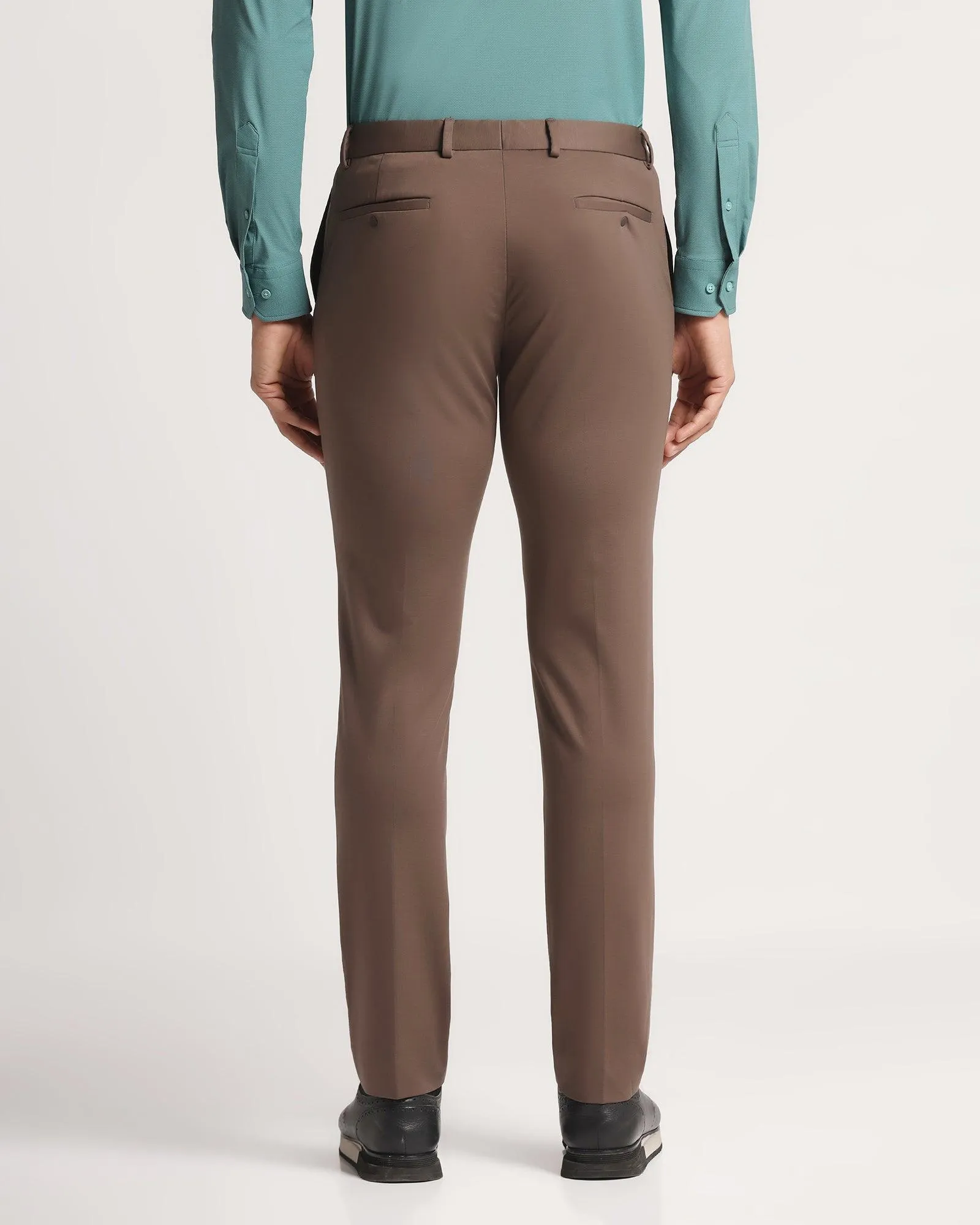 TechPro Slim Fit B-91 Formal Brown Solid Trouser - Explorer