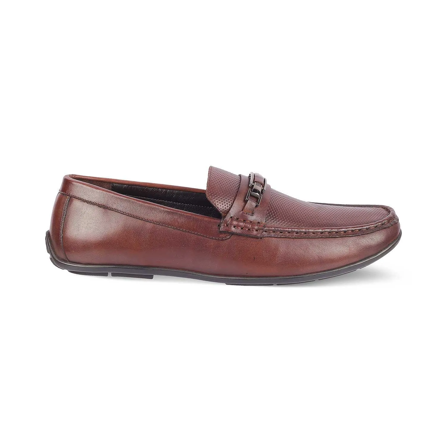 The Abia Brown Men's Leather Driving Loafers Tresmode