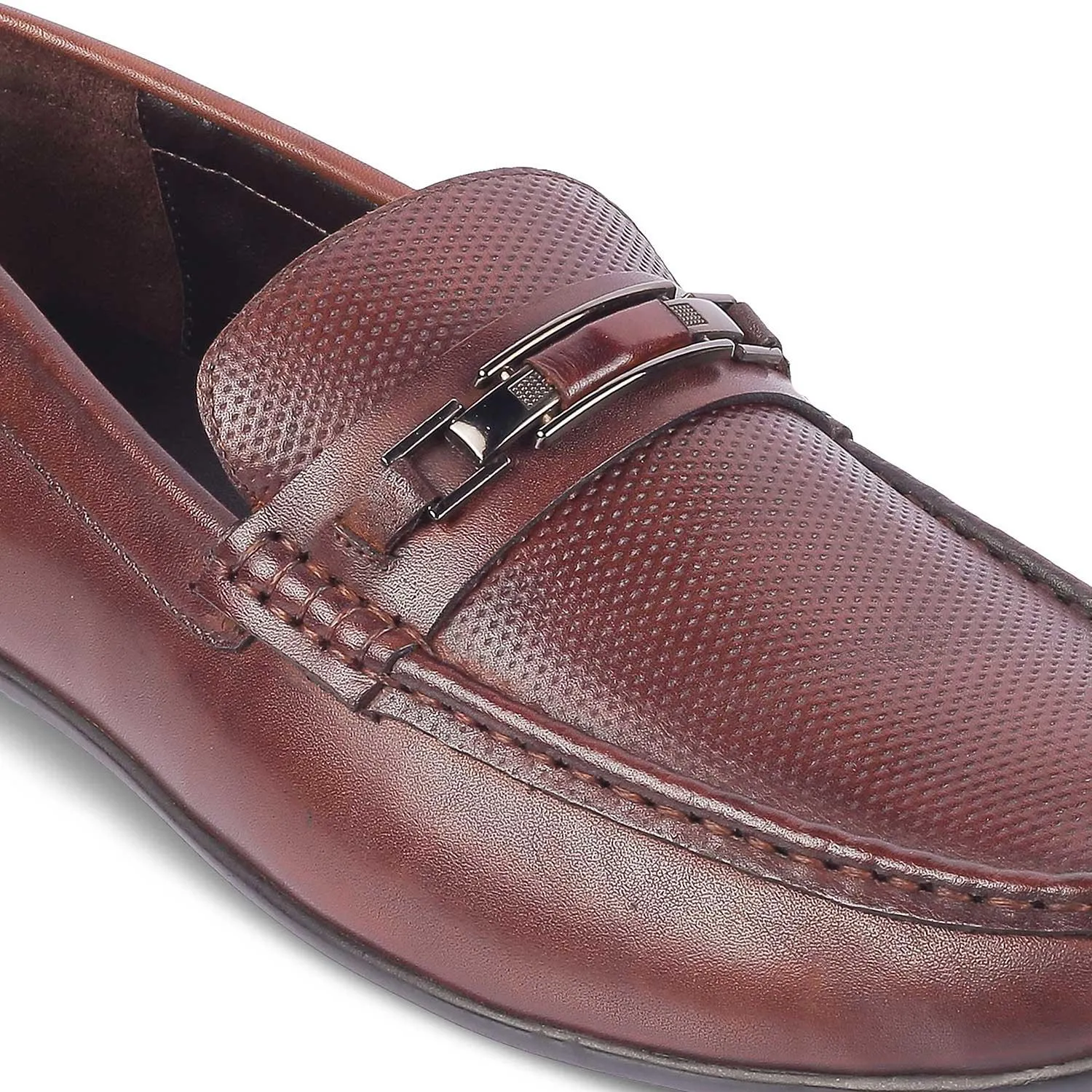 The Abia Brown Men's Leather Driving Loafers Tresmode