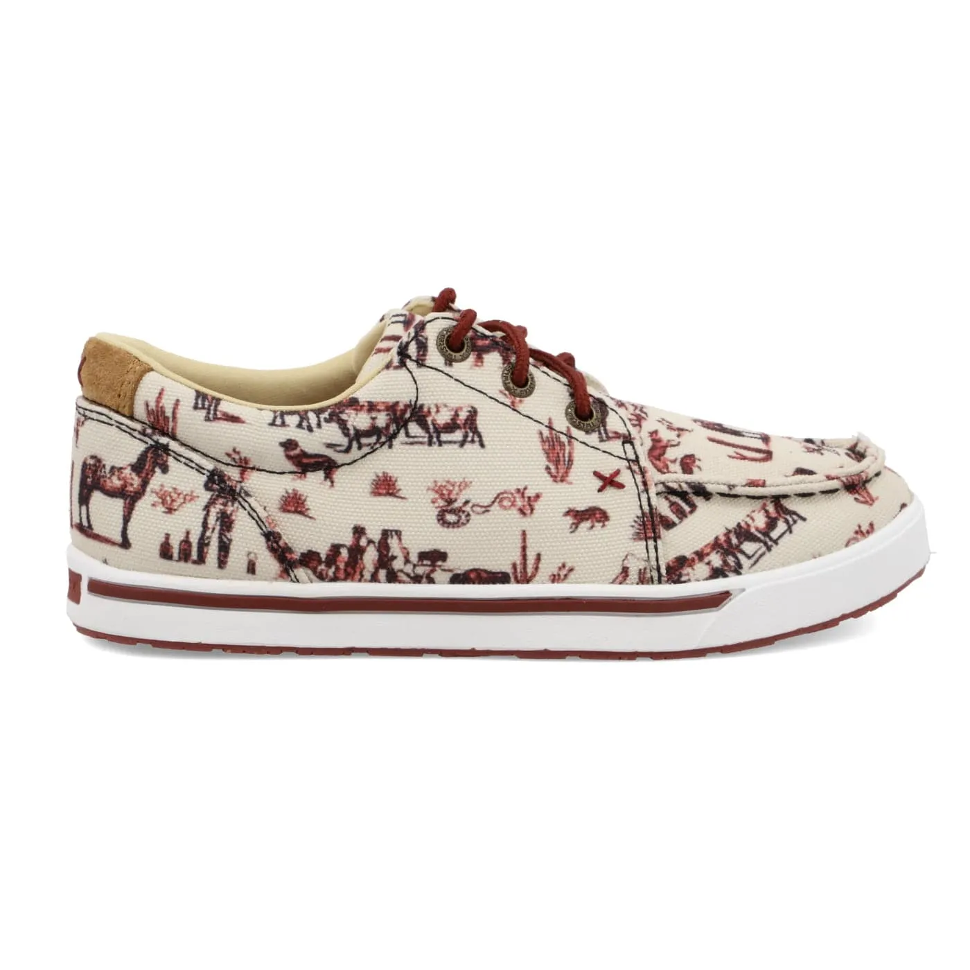 Twisted X Kids Maroon & Ivory Kicks Shoe YCA0013