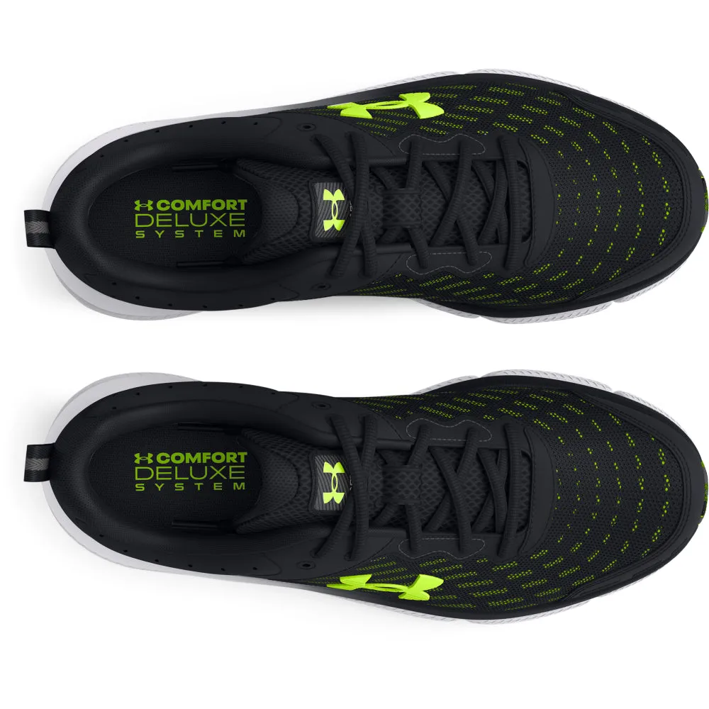 'Under Armour' Men's Charged Assert 10 - Black / Black / High Vis Yellow