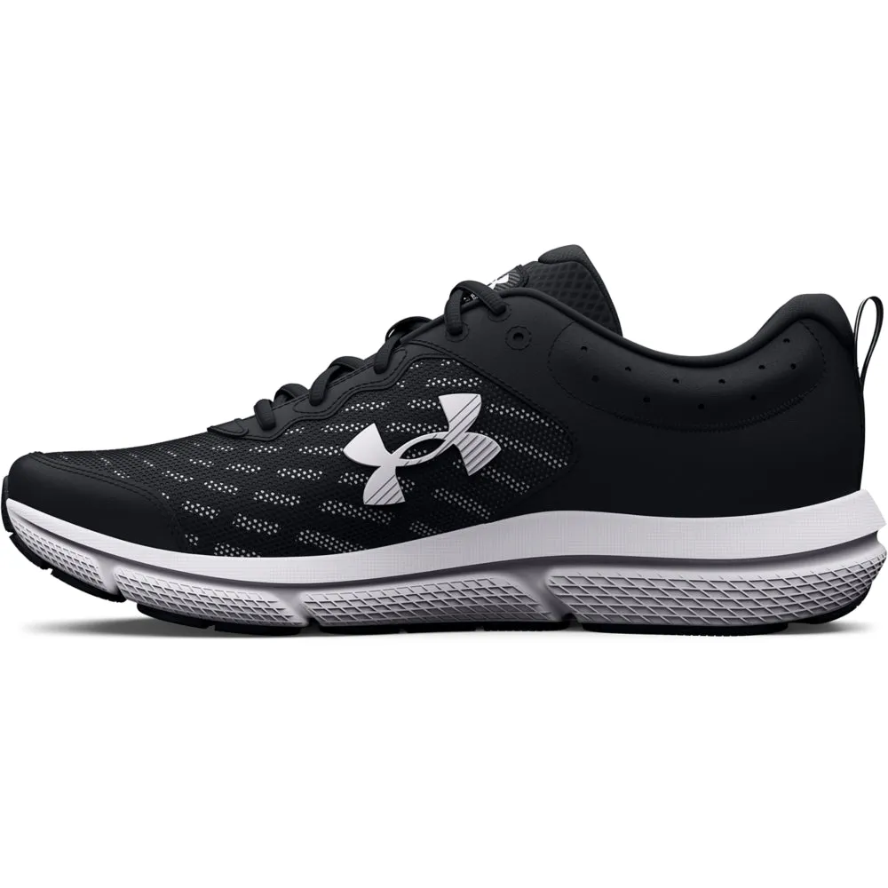 'Under Armour' Men's Charged Assert 10 - Black / White (Extra Wide)