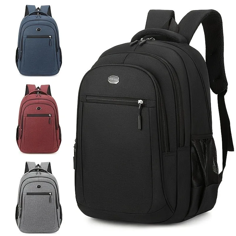 Unisex High-Capacity Backpack – Lightweight, Water-Resistant, Multi-Pocket Nylon Bag for School and Commuting