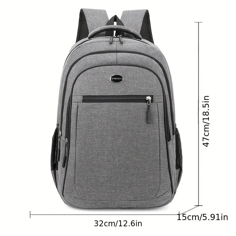 Unisex High-Capacity Backpack – Lightweight, Water-Resistant, Multi-Pocket Nylon Bag for School and Commuting