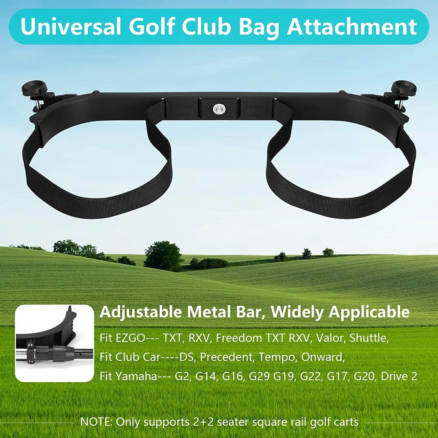 Universal Golf Bag Accessory Golf Cart Bag Holder/Pole Holder - 10L0L