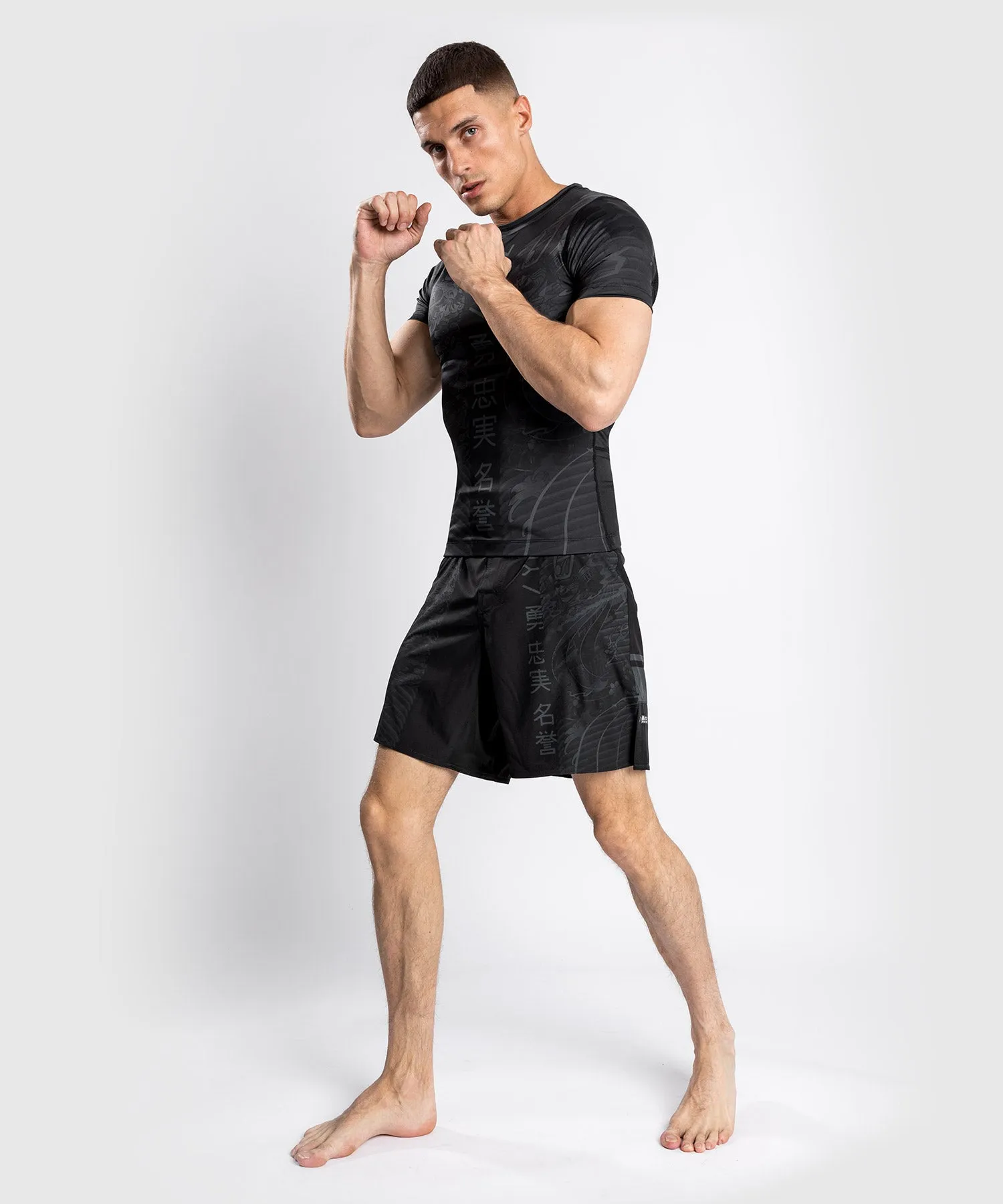 Venum YKZ21 Rashguard - Short Sleeves – Black/Black