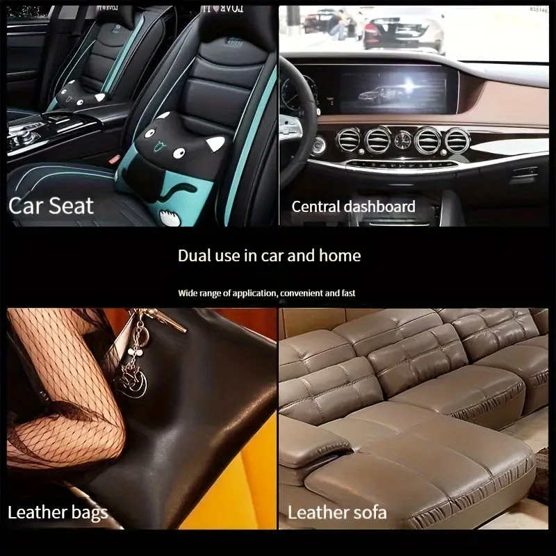 Versatile Cleaning Wax Enhances Faux Leather on Seats Dashboards Shoes Sofas