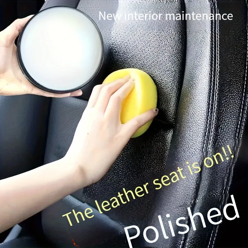 Versatile Cleaning Wax Enhances Faux Leather on Seats Dashboards Shoes Sofas