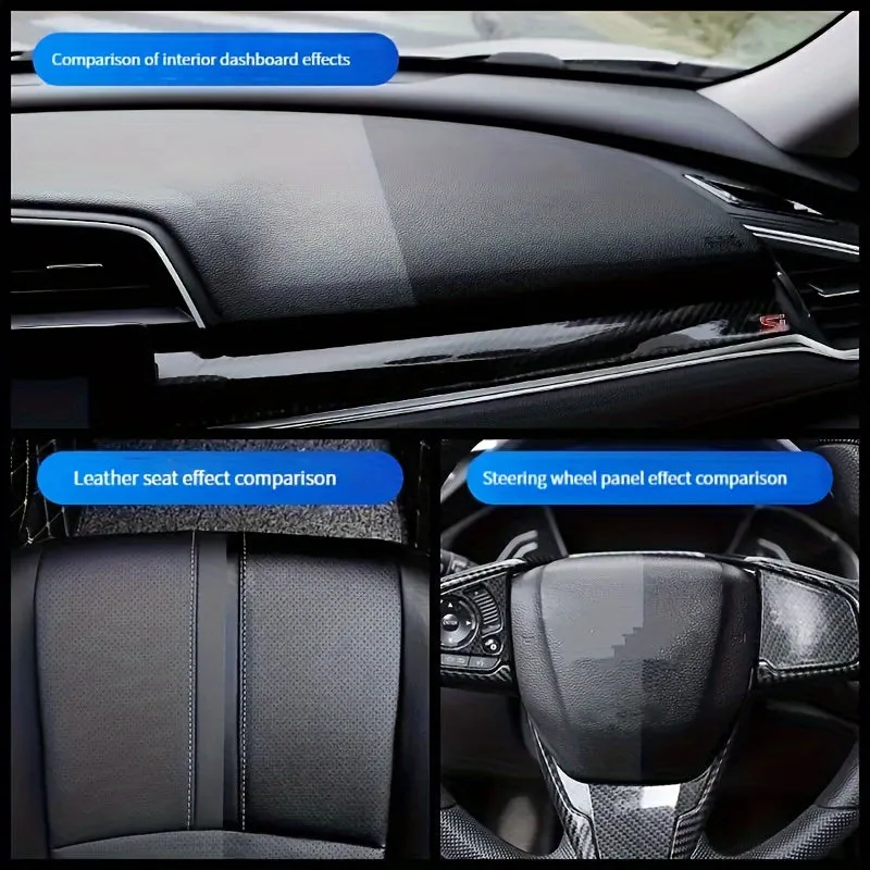 Versatile Cleaning Wax Enhances Faux Leather on Seats Dashboards Shoes Sofas